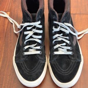 Black and Brown Vans High Tops Size 10